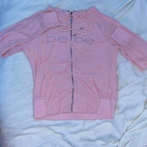 Light pink zip up sweatshirt